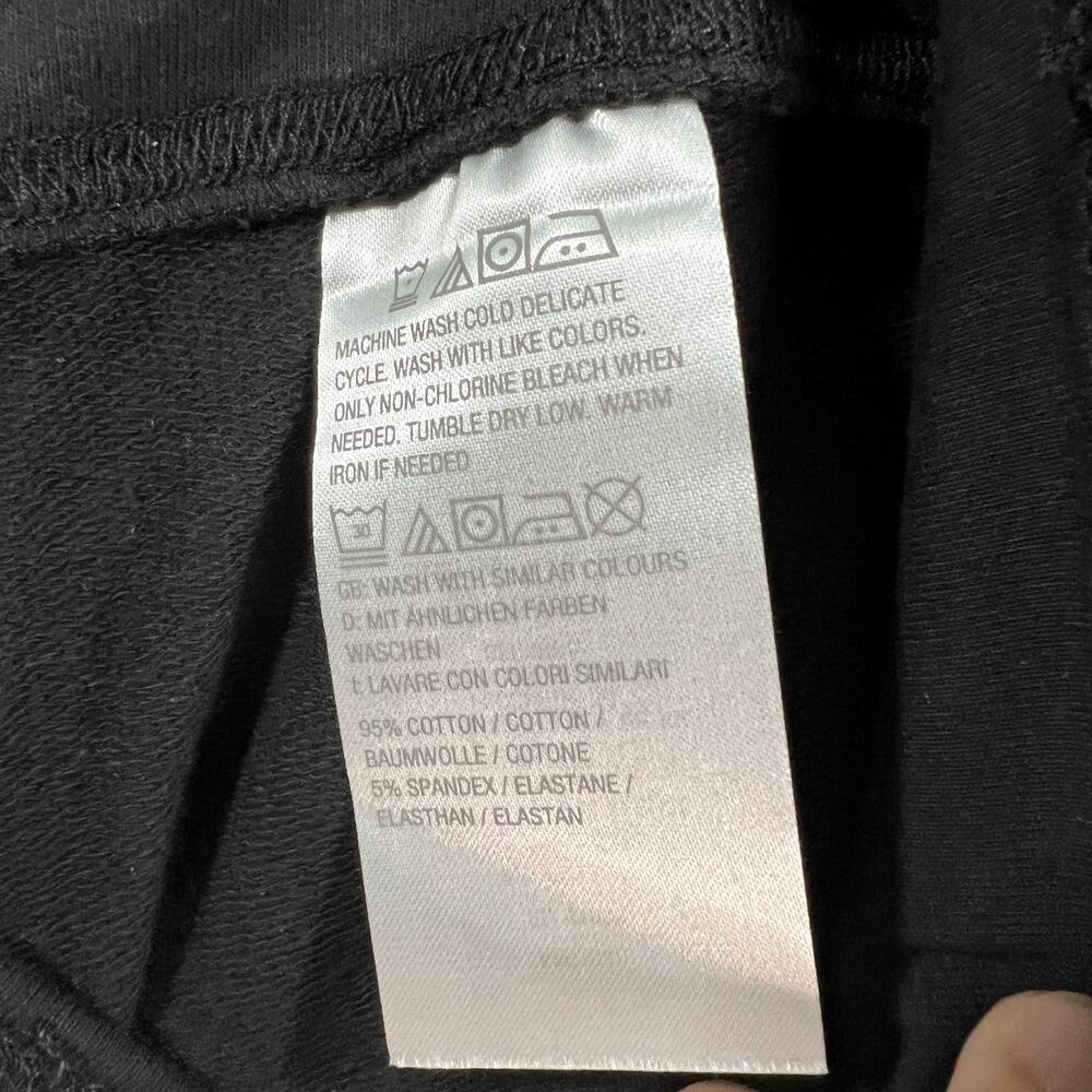 Sport Savvy Regular French Terry Bootcut Pant w/ Wide Waistband Black, Large - Picture 8 of 8